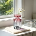 thumbnail image 4 of Jarrón de cristal transparente con decoración de cinta – Jarrón decorativo de color para plantas hidropónicas, flores secas o frescas – Centro de mesa para el hogar, ideal para la sala de esta, 4 of 6