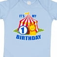 thumbnail image 4 of Inktastic Its My Birthday Circus Tent with Lion 1 Year Old Boys or Girls Baby Bodysuit, 4 of 5