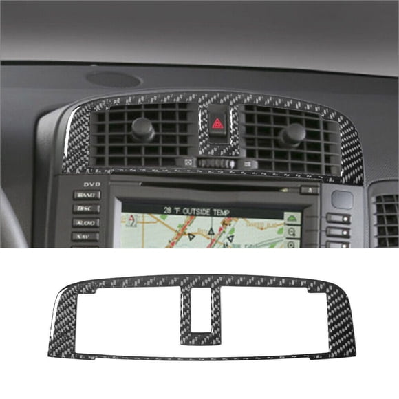 Real Bright Soft Car Interior Carbon Fiber Sticker DecorationCarbon Fiber Interior Center Air Vent Outlet Cover For Cadillac CTS 2003-07Auto Car Protection Interior Accessories