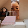thumbnail image 5 of Jiibva 1:12 Dollhouse Furniture Bed, Metal Dollhouse Bed Iron Frame Single Bed Mini Bed Model Bedroom Scene Dollhouse Accessories, 5 of 7
