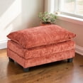 thumbnail image 2 of GZXS Modern Upholstered Ottoman, 35" Rectangle Cloud-Soft Accent Stool Lounge Seating, Easy to Assemble, Orange, 2 of 7
