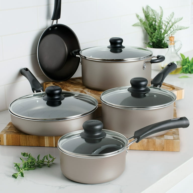 9 Piece Cookware Set Nonstick Pots and Pans Home Kitchen Cooking