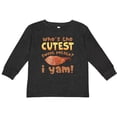 thumbnail image 3 of Inktastic Who's the Cutest Sweet Potato? I Yam Funny Thanksgiving Boys or Girls Long Sleeve Toddler T-Shirt, 3 of 5