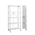 thumbnail image 5 of Foldable 28.35''W x 14.96''D x 63.19''L Storage Shelving Unit,Heavy Duty Metal Shelf,Foldable Shelf with Wheels,Garage Shelf Rack,Heavy Duty Pantry Organizer, 5 of 8