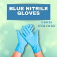 thumbnail image 2 of MMBM Blue Nitrile Exam Gloves X-Large 8 Mil 250 Pack 12" Beaded Cuff Medical Grade USA, 2 of 8
