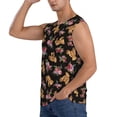 thumbnail image 3 of Goofa Rose Flower Bear Printed Men's Sleeveless T-Shirt - Athletic Gym Workout Tank Top for Men - Moisture-Wicking, UPF 30+ Quick-Dry Muscle Tee-X-Large, 3 of 8