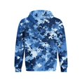 thumbnail image 7 of Domzest Mens Camo Hoodies Heavyweight Oversized Fleece Hooded Sweatshirt Fall Winter Casual Athleisure Pullover With Kangaroo Pocket Blue 3XL, 7 of 7