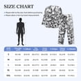 thumbnail image 4 of Lsque Monochrome Botanical Illustration Pattern Long Sleeve Pajama Set for Men - Soft 2-Piece Sleepwear and Loungewear Set with Pockets, Comfy Nightwear-Small, 4 of 7
