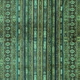 thumbnail image 1 of Ahgly Company Indoor Square Abstract Turquoise Blue Modern Area Rugs, 8' Square, 1 of 4
