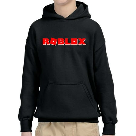 New Way 922 Youth Hoodie Roblox Logo Game Filled Unisex Pullover Sweatshirt Xl Black - 