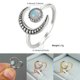 thumbnail image 3 of Qarigey Aberturas Anillo Zircon Luna En forma de joyería Hombre Color Compromiso Encanto Romántico Dedo Estrella Apertura Metal Regalo de lujo Ropa, zapatos y accesorios Miscelánea Trigo Oro Qarigey AP015202-03, 3 of 6