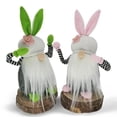 thumbnail image 4 of 2 piezas de decoración de Pascua Yotijar Muñeca sin rostro de conejito 18x18x26cm, 4 of 9