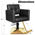 thumbnail image 6 of Baasha Hair Salon Chair, Gold Salon Chair with Heavy Duty Hydraulic Pump, 360° Swivel Salon Chair for Hair Stylist, Styling Chair for Salon, Hair Chair, Weight Capacity Up to 330 lbs - Gold & Black, 6 of 8