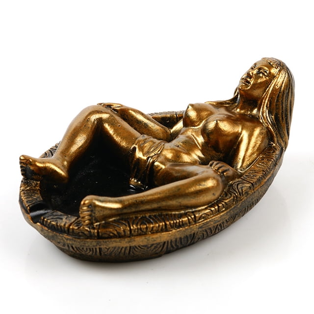 Cateissary Estatua de resina, Cenicero, adorno para de salón, figurita Artware, contenedor para cenizas de cigarrillos, decoración de mesa, Artesanía Cateissary HA061566-00