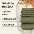 thumbnail image 2 of Juego de ropa de cama CGK Unlimited King, fresco y suave, verde salvia, 2 of 7