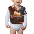 thumbnail image 6 of Susaid Lava Dragon Print Bibs for Babies Toddlers Adjustable Waterproof Free Soft Durable Bibs for eating with Large Pocket Food Catcher, 6 of 8