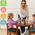 thumbnail image 6 of ECR4Kids 30in Round Hardwood Table and Chairs, 12in Seat, Kids Furniture, Dark Walnut, 3-Piece, 6 of 9