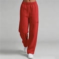 thumbnail image 5 of Luvrsol Sweat Pants for Womens Straight-Leg Joggers Casual Solid Pants High Waist Trousers S-2XL, 5 of 7