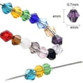 thumbnail image 2 of AAOMASSR Beads for Bracelet, 1.49 Inch Bicone Glass Beads, Total 15 Colors, 1425 Faceted Glass Beads with Elastic Cords for Jewelry Making Necklace Earrings Rings, 2 of 5