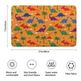 thumbnail image 3 of Orange Dinosaur Volcano Pattern Bathroom Rugs Mat,Non Slip Microfiber Bathroom Rug,Rubber Backing,Soft Bathroom Mats for Bathroom Floor,Tub and Shower,17x27in(43x68cm), 3 of 5