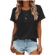 thumbnail image 1 of Camisas de Manga Corta para las Mujeres Casual Botón de Color Sólido Cuello Redondo Camisa de Manga Corta de Tamaño Grande Verano Camisas de Manga Corta para las Mujeres, 1 of 5