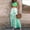 Green, variant on Women Solid Strap Vest Crop Top Fashion Print Elastic Waist Wide Leg Pants plus Size Jumpsuit Womens Pantsuits Chiffon Two Piece Sexy Wedding Guest Dress Womens Ski Winter Jumpsuits for Women Dressy