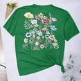thumbnail image 5 of Aloohaidyvio Graphic T Shirts for Women,Summer Women's Boho Flower Crew Neck T Shirt 2024 Spring Vintage Flowers Printed Shirt Colorful Wildflower Casual Botanical Tops Tee, 5 of 6