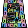thumbnail image 6 of Softball Gifts for Girls, Softball Blanket 50''''x60'''', Girls Softball Gifts, Birthday Softball Gifts for Teen Girls Blanket Soft Cozy Flannel Throw Blanket Gifts for Sport Lovers, 6 of 6