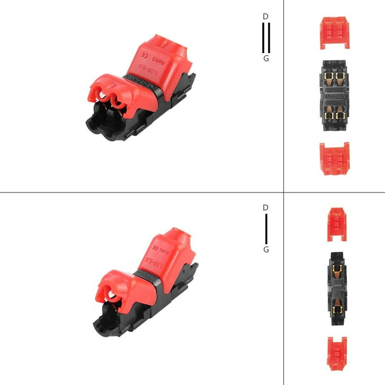5x T Tap Splice Wire Connectors Low Voltage I Type Terminal Crimp No Stripping