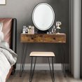 thumbnail image 4 of Costway Vanity Makeup Dressing Table W/ 3 Lighting Modes Mirror Touch Switch Rustic, 4 of 12