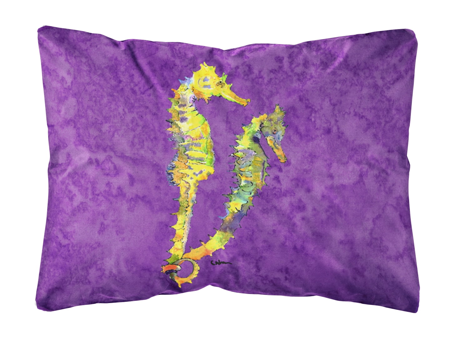 Seahorse Canvas Fabric Decorative Pillow