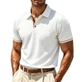 thumbnail image 2 of Polo Shirts for Men Summer Lightweight Short Sleeve Lapel Collar Business Casual T Shirts Golf Shirt, 2 of 8