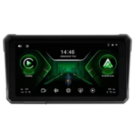 6 Inch Motorcycle 2K HD Multimedia Player GPS Navigation Wireless Carplay Android Auto IPX8 Waterproof Touch Screen