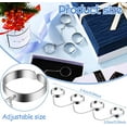 thumbnail image 2 of 2 piezas de anillos de cadena punk, anillos de cadena, anillo ajustable, anillos de cadena punk, cadena ajustable multicapa punk, anillos abiertos de cuatro dedos para hombres y mujeres, plata TUNC Sencillez, 2 of 5