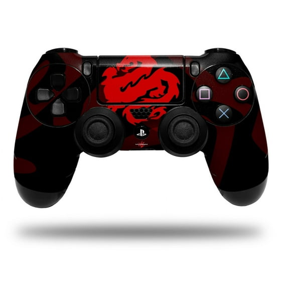 Skin Wrap for Sony PS4 Dualshock Controller Oriental Dragon Red on Black (CONTROLLER NOT INCLUDED)