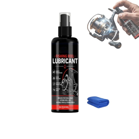 Fishing Reel Maintenance Cleaner, Reel Lubricant & Rust Protection Formula for Spinning, Baitcasting, Drum and Fly Reels, Helps Remove Dirt, Reduce Noise and Improve Smooth Performance