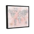 thumbnail image 2 of Stupell Industries Glam Cheetah Animal Pattern Continent Shapes Map Graphic Art Jet Black Floating Framed Canvas Print Wall Art, Design by Natalie Carpentieri, 2 of 5