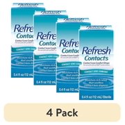 (4 pack) Refresh Contacts Contact Lens Comfort Drops, 0.4 fl oz (12mL) Sterile