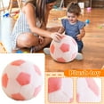 thumbnail image 2 of Wizlet 10 in Soccer Plush Ball Shaped Pillow Toy Football Stuffed Animal Room Decor Pink, 2 of 5
