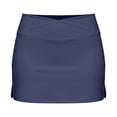 thumbnail image 6 of ZHOGXU Athletic Tennis Skirts For Womens With Waist Design Exposure Solid Color Summer High Waist A Line Party Club Wear, 6 of 6