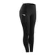 thumbnail image 4 of Pantalones de yoga para mujer, pantalones de yoga de cintura alta con control de abdomen, mallas para correr con control de abdomen y bolsillos, mallas de entrenamiento para mujer, color negro L, 4 of 5