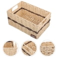 thumbnail image 4 of Cesta de almacenamiento de escritorio, cesta tejida con asa, cesta organizadora, cesta para artículos diversos del hogar, 4 of 8