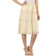thumbnail image 1 of Unique Bargains Women's Floral Chiffon Elastic Waist Layer Ruffle Hem Midi Skirt Yellow S, 1 of 7