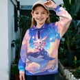 thumbnail image 2 of Uorisanigo Girls Sweatshirts Fashion Oversized Starry Whale Axolotl Long Sleeve Pullover Shirt Top Fall Trendy Clothes Cropped Pullover Hoodies Athletic Tops Quarter-Zip Jacket, 2 of 7