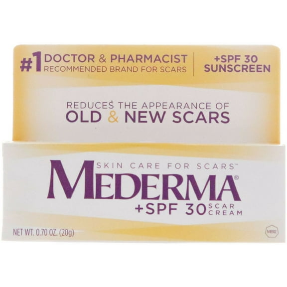 Mederma Scar Cream Plus SPF 30 Skin Care for Scars 0.7 oz, Pack of 3