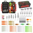thumbnail image 1 of Juiluna 35pcs/75pcs Artificial Soft Baits Set, Fishing Lure Tackle Bait Kit with Fishing Tackle Box, Including Jigs Hooks Soft Worm Baits Suitable for Saltwater Freshwater, 1 of 7