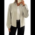 thumbnail image 2 of Sudadera con Cremallera para Mujer, Chaquetas Informales de Larga, Ropa de Abrigo para Invierno, Moda de Otoño Caqui L, 2 of 8