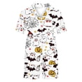 thumbnail image 5 of CONROSES Halloween Pajama Set for Women Hallowmas Pjs Ghost Pumpkin Graphic Short Sleeve Tops Shorts Loungewear Sets Cozy Nightwear Sleepwear, 5 of 7