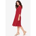 thumbnail image 3 of Roaman's Women's Plus Size Velour Swing Drape Dress, 3 of 4