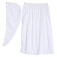 thumbnail image 1 of Women Soft Spa Bath Body Wrap Set Towel Bathrobe With Fast Dry Hair Drying Cap (White), 1 of 2